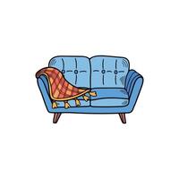 isolate colorful sofa on background vector
