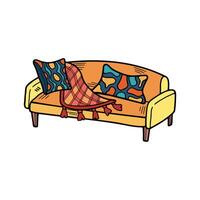 isolate colorful sofa on background vector