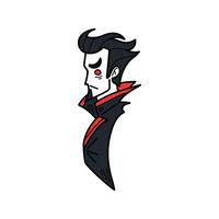 aislar ilustración de vampiro personaje en antecedentes vector