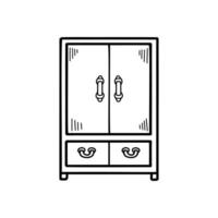 isolate black and white wardrobe on background vector