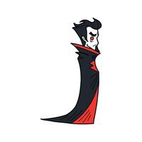 isolate illustration of vampire character on background vector