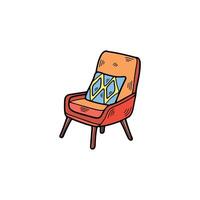 isolate colorful armchair on background vector