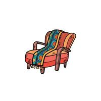 isolate colorful armchair on background vector