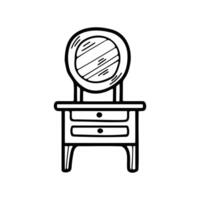 isolate dressing table on background vector