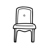 isolate black and white chair on background vector