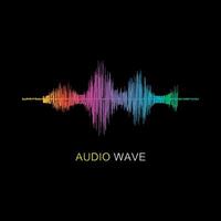 sound wave audio dark background vector