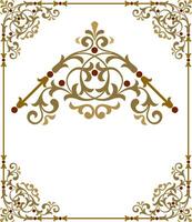 Frame with Elegant Thai Themed Border vector