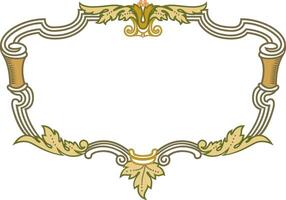 frame and border of vintage luxury corner design vector