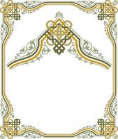 Frame with Elegant Thai Themed Border vector