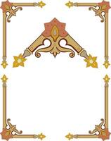 Frame with Elegant Thai Themed Border vector