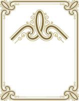 Frame with Elegant Thai Themed Border vector