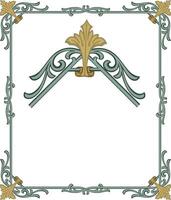 Frame with Elegant Thai Themed Border vector