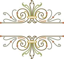 frame and border of vintage luxury corner design vector