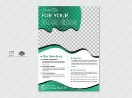 Creative corporate business flyer design template for a digital marketing company or agency. vector
