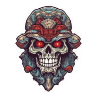 Cool skull illustration for your t-shirt design png