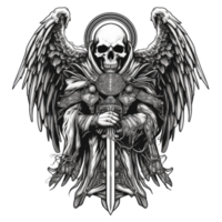 mort ange crâne illustration png