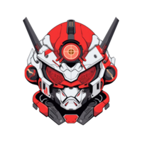 cyborg Mecha tête illustration pour votre mascotte logo png