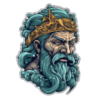 cool beard warrior illustration for your design project png