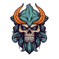 Cool skull illustration for your t-shirt design png