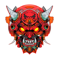 cool devil mask illustration for your tshirt design png