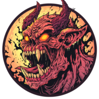 cool Monster- Charakter zum Ihre T-Shirt Design png