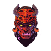 Häftigt jäkel mask illustration för din tshirt design png