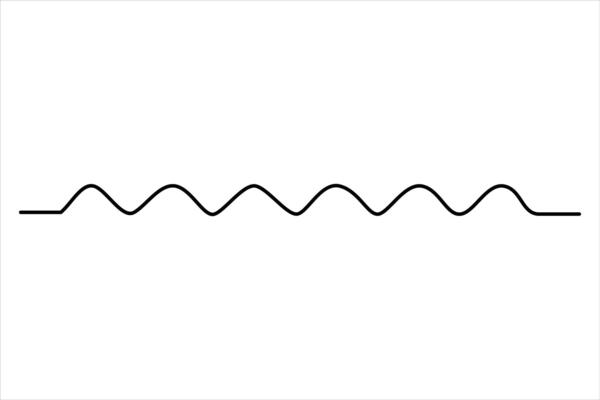 Continuous one line drawing of ocean sea wave outline line art illustration