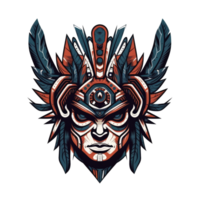 cool devil mask illustration for your tshirt design png