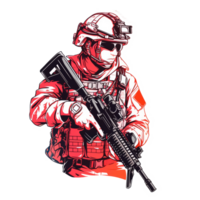 soldat mascotte logo illustration png