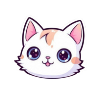 isolated cute cat cartoon character transparent background png