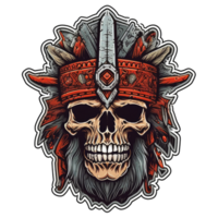 cool dead pirates skull illustration for your design project png