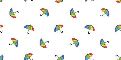 umbrella seamless pattern rainbow LGBT pride raining isolated cartoon tile wallpaper repeat background doodle illustration design vector