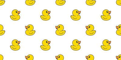 duck seamless pattern rubber duck bathroom shower toy chicken bird pet scarf isolated cartoon animal tile wallpaper repeat background illustration doodle design vector