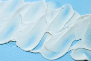 el textura de un cosmético cuidado exfoliante en crema. foto