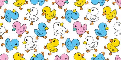 duck seamless pattern rubber duck bathroom shower walking toy chicken bird pet scarf isolated cartoon animal tile wallpaper doodle repeat background illustration pastel design vector