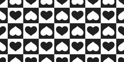 heart seamless pattern valentine checked cartoon scarf isolated tile background doodle repeat wallpaper illustration design vector