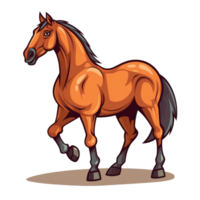 isolerat häst tecknad serie illustration transparent bakgrund png