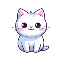 isolated cute cat cartoon character transparent background png