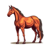 isolated horse cartoon illustration transparent background png