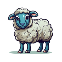 isolated sheep cartoon illustration transparent background png