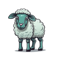 isolated sheep cartoon illustration transparent background png