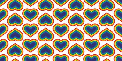 heart seamless pattern LGBT valentine rainbow Pride cartoon doodle repeat wallpaper tile background scarf isolated illustration design vector