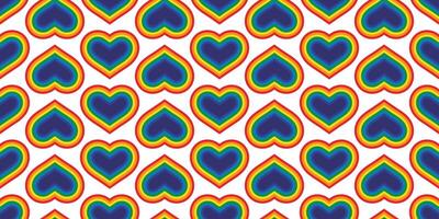 corazón sin costura modelo lgbt enamorado arco iris orgullo dibujos animados garabatear repetir fondo de pantalla loseta antecedentes bufanda aislado ilustración diseño vector