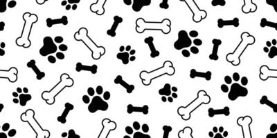 dog bone seamless pattern paw footprint french bulldog puppy pet cartoon skeleton halloween repeat wallpaper tile background scarf isolate illustration doodle design vector