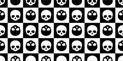 skull Halloween seamless pattern diamond checked crossbone ghost pirate icon cartoon repeat wallpaper tile background doodle scarf isolated illustration design vector