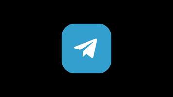 telegram och Tick tack logotyp animering video