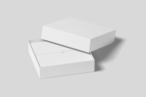 Realistic Gift Box Packaging Illustration for Mockup. 3D Render. photo