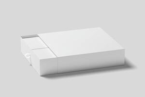 Realistic Sliding Gift Box Illustration for Mockup. 3D Render. photo