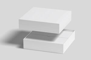 Realistic Gift Box Packaging Illustration for Mockup. 3D Render. photo