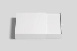 Realistic Sliding Gift Box Illustration for Mockup. 3D Render. photo